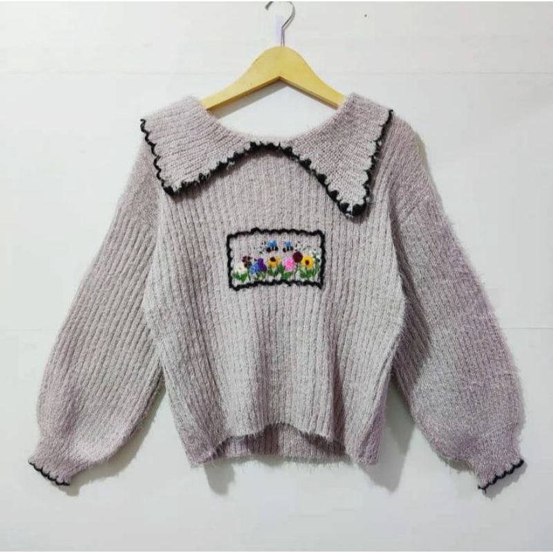 Reworked Dusty Lilac Sweater