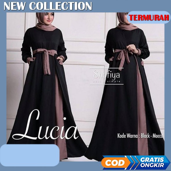 Abraashop - Azura Gamis Rip Knit M L Xl Kondangan Jumbo Baju Gamis Wanita Terbaru 2022 / Baju Kondan