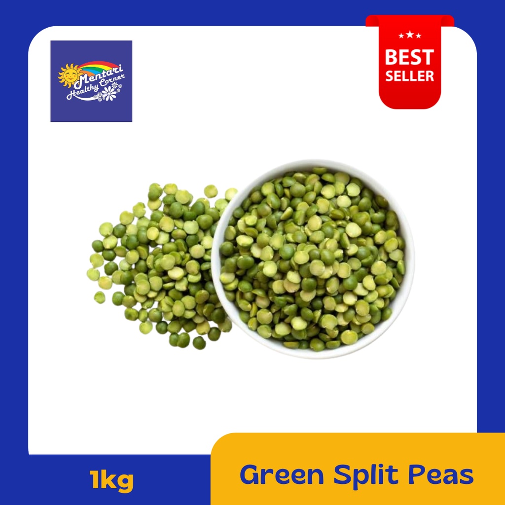 Green Split Peas 1kg / Kacang Polong Belah Mentah 1kg