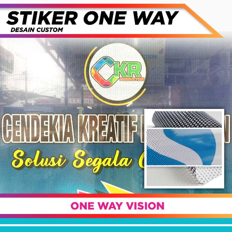 CETAK STIKER ONE WAY | KACA  | PINTU | MOBIL