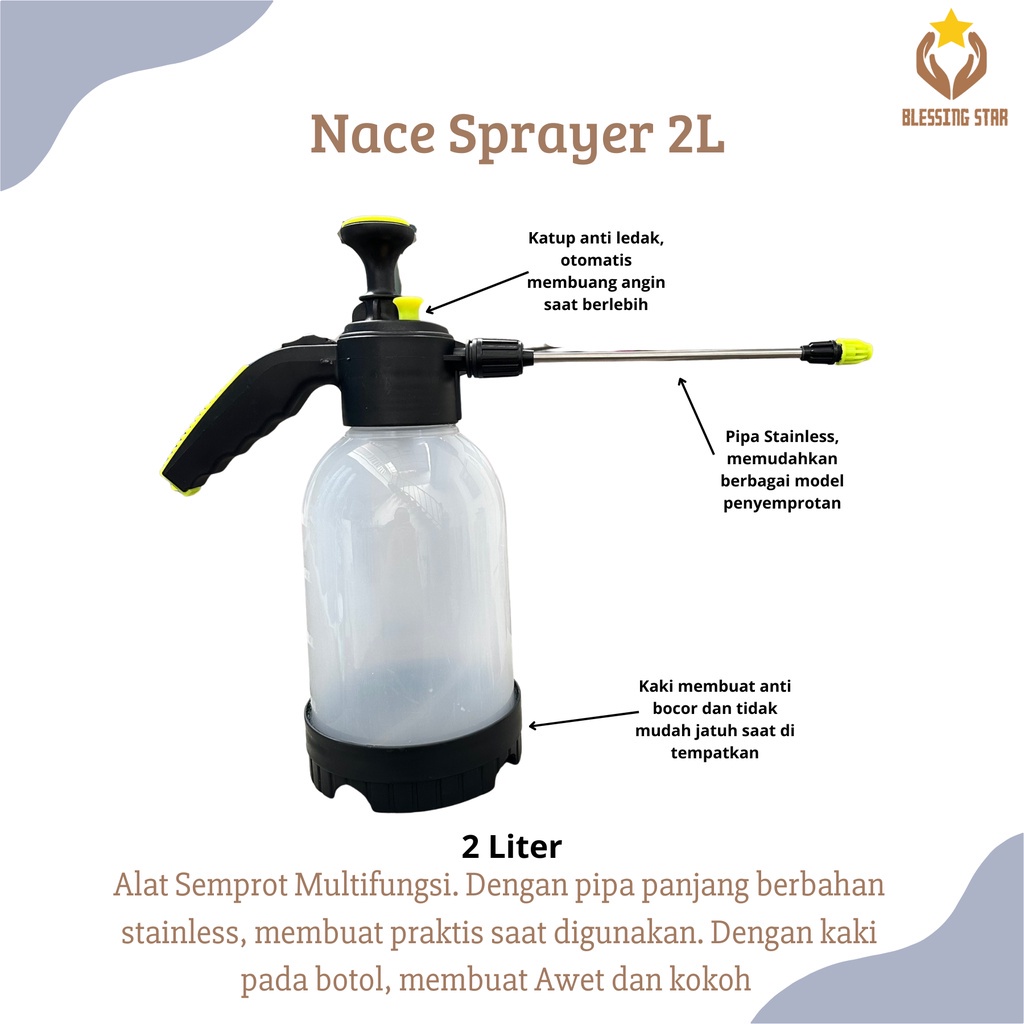 Alat Semprotan pestisida 2 Liter Hand Sprayer tanaman spray