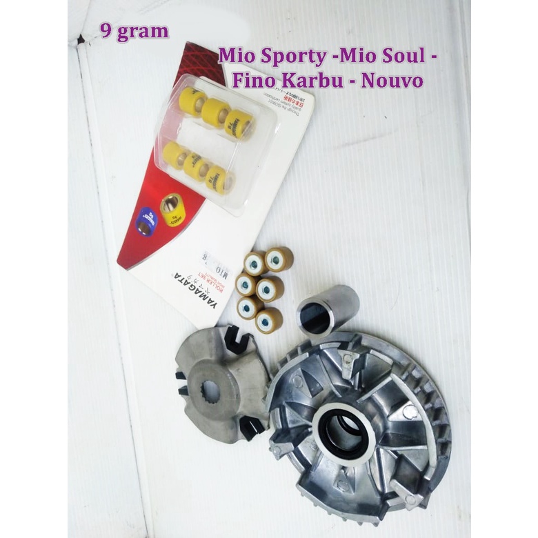 rumah roller mio smile satu set assy rumah roller mio sporty mio lama fino nouvo 5TL Bonus Roller yamagata 9gram 6 butir