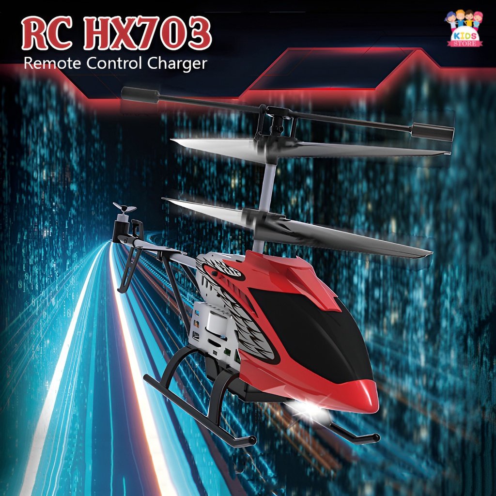 RC HX703 Premium | Mainan Helikopter Remote Control Besar | Mainan Anak Laki Laki 3-4-5-6-7 Tahun Terbaru | Hadiah Ulang Tahun Anak Cowok