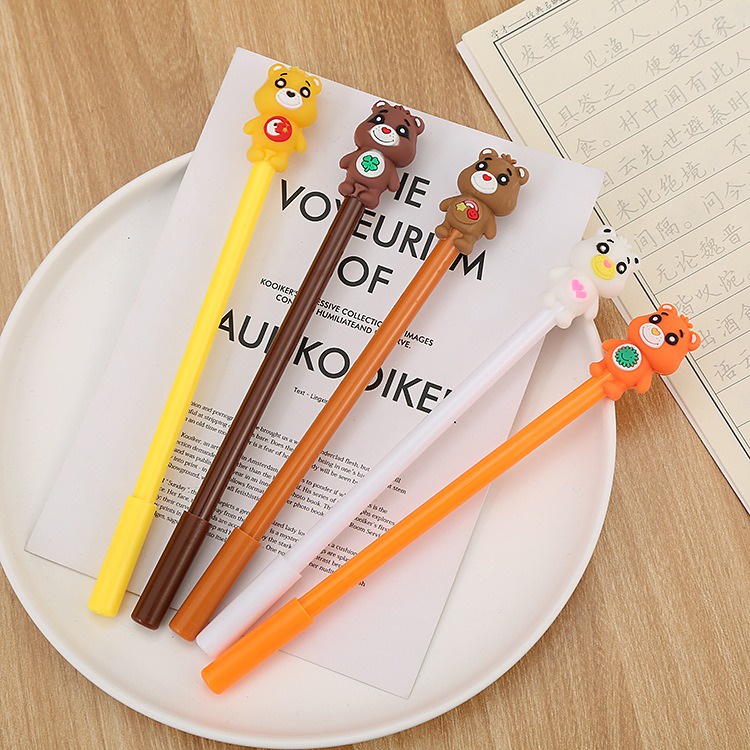 6pcs Pena Pen Pulpen Gel Set Tinta Cair Bear Beruang OSM-ST0175