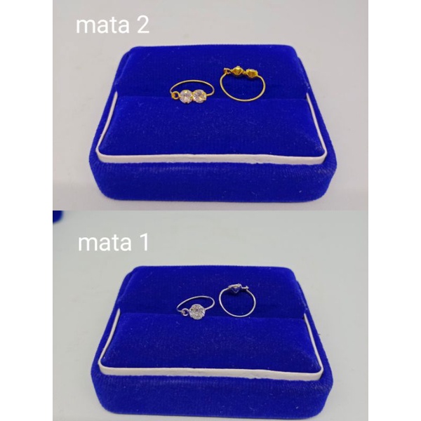 anting bayi/ anak perak asli silver925 lapis emas anting knip anak/ bayi perhiasan perak lapis emas