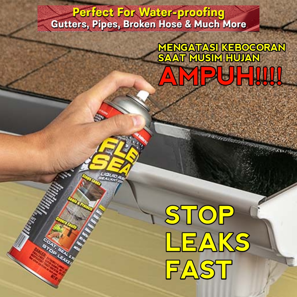 FLEX SEAL Spray Anti Bocor Spray ajaib Anti Bocor Rubber Sealant Spray 500ml