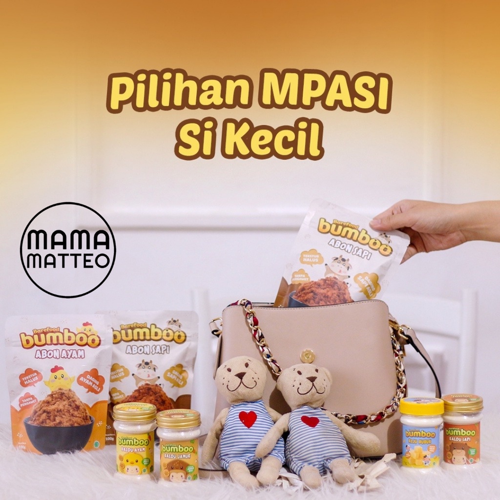 BAREFOOD BUMBOO Abon Sapi &amp; Ayam 100gr Tanpa MSG &amp; Pengawet / Abon Cemilan MPASI Anak &amp; Dewasa / BANDUNG