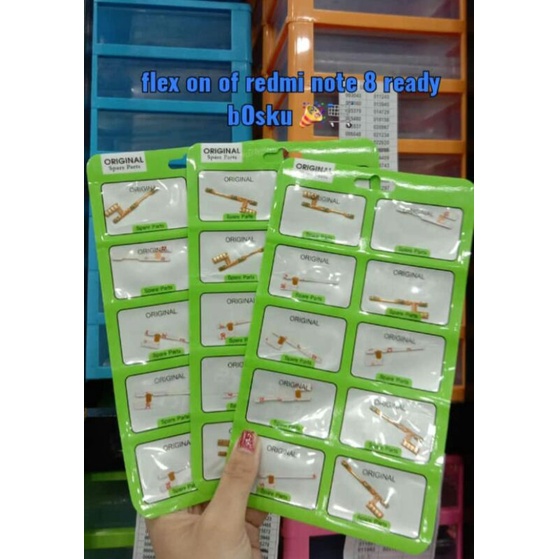 FLEXIBLE FLEKSIBEL TOMBOL POWER ON OFF VOLUME  XIAOMI REDMI NOTE 8 ORIGINAL