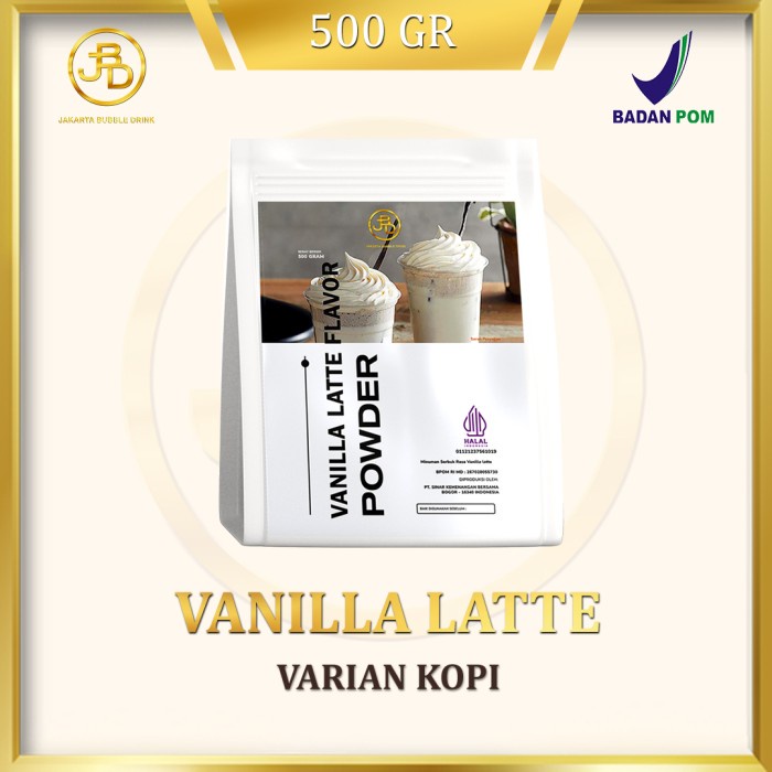 

[BISA COD] Bubuk Minuman Premium Vanilla Latte 1Kg || Jakarta Bubble Drink - 500 gram