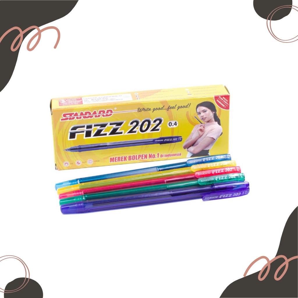 

(12 pcs) BALLPOINT / PULPEN STANDARD FIZZ 202