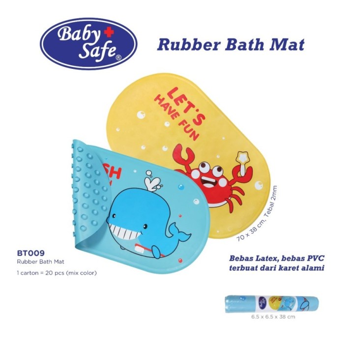 BABY SAFE Rubber Bath Mat BT009 Alas Bak Mandi Bayi Anti Slip