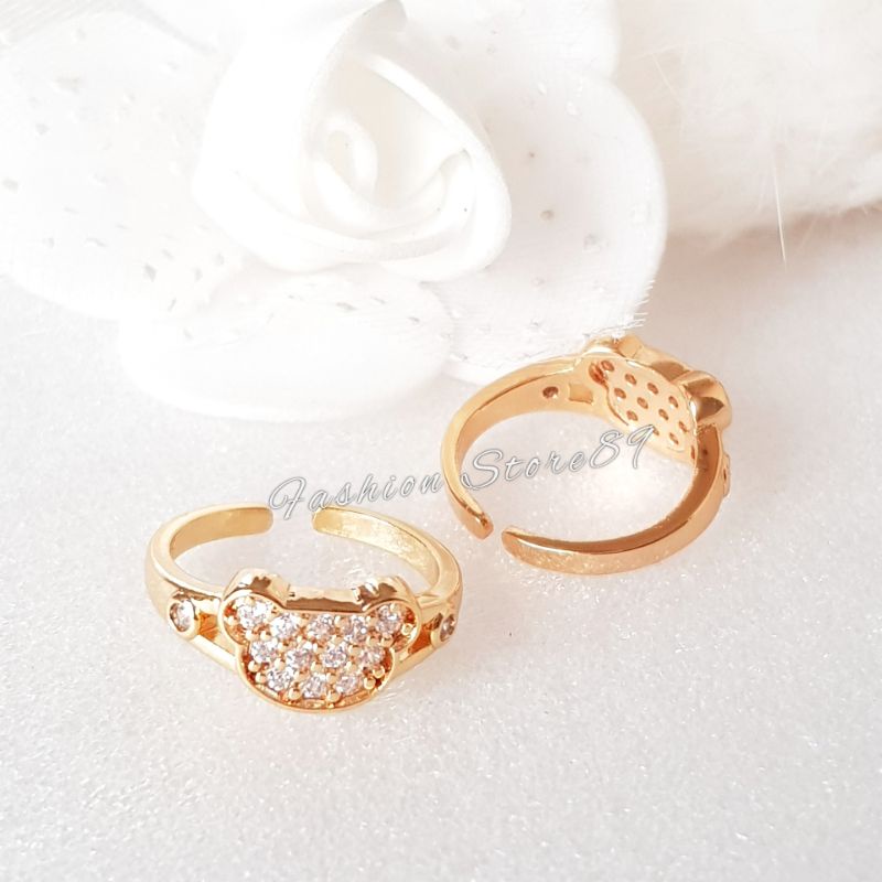 Cincin Anak karakter import lapis emas all size ukuran Antikarat