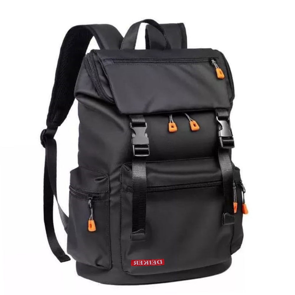 TAS RANSEL PRIA WATERPROOF BACKPACK LAPTOP  15 INCI DEIKER R2 BLACK TAS OUTDOOR TAS PUNGGUNG ANTI AIR