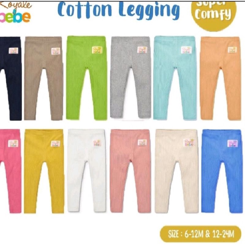 ROYALE BEBE LEGGING BABY COTTON usia 1 tahun 12-24 BAYI