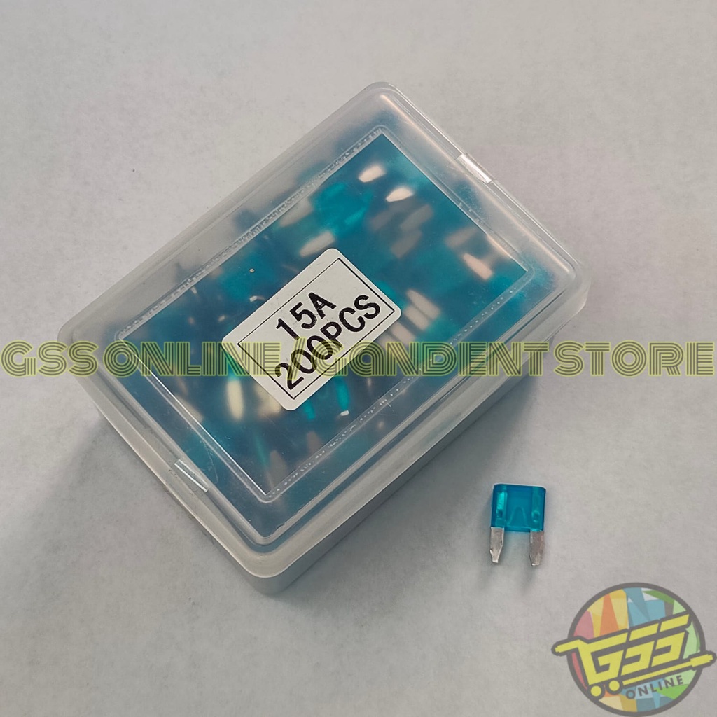 Fuse sekring tancap MINI DX original fuse 5A 7,5A 10A 15A 20A 25A 30A 1 BOX ISI 200 PCS