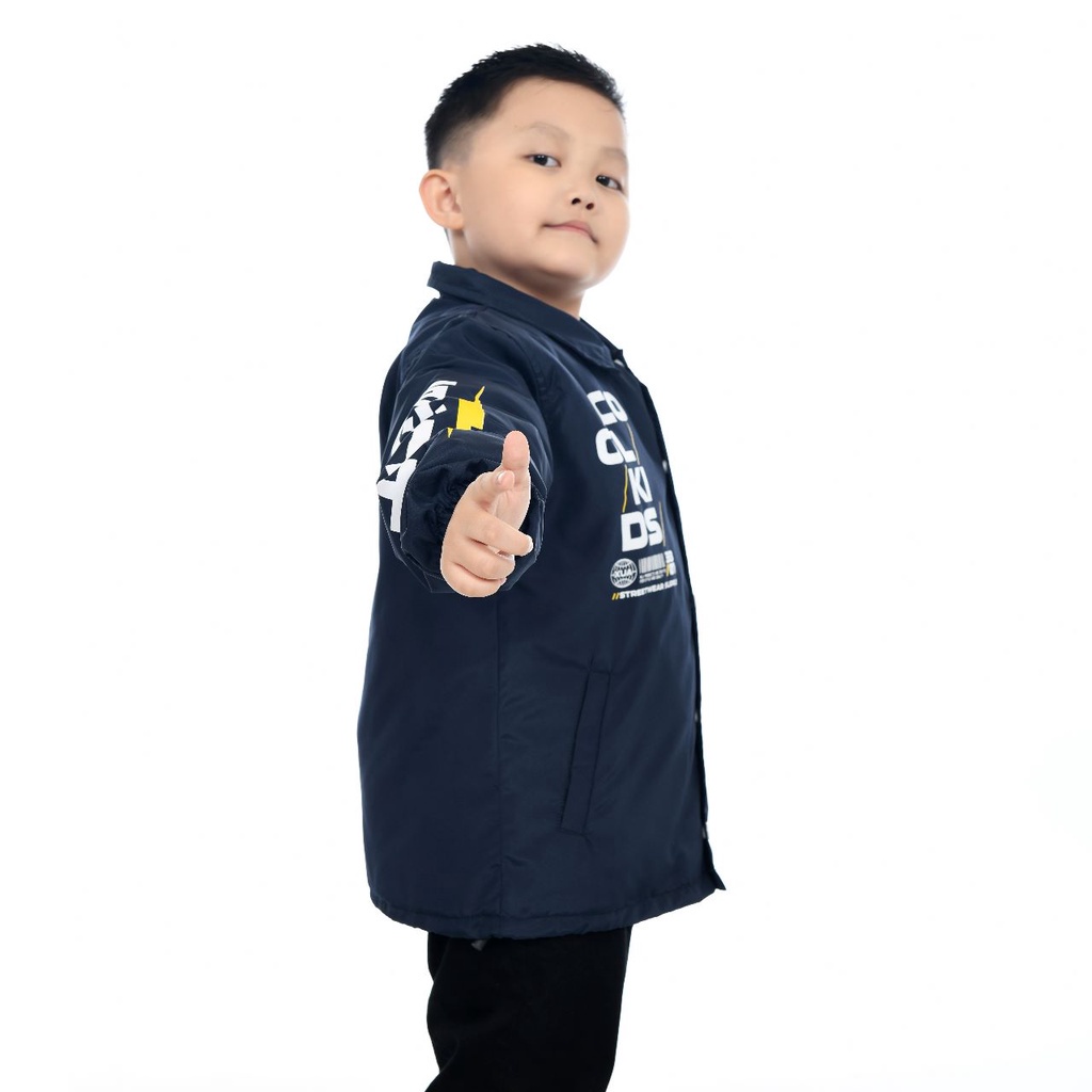 Jaket Coach Anak Anak Windproof Laki Laki-Perempuan Usia 1-11thn