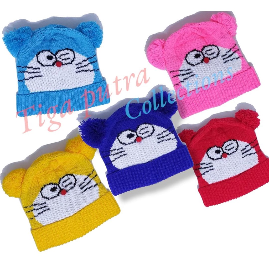 Topi Kupluk Bayi Doraemon Topi bayi Laki Laki Topi Bayi Perempuan Cewek usia 0 sampai 2 tahun