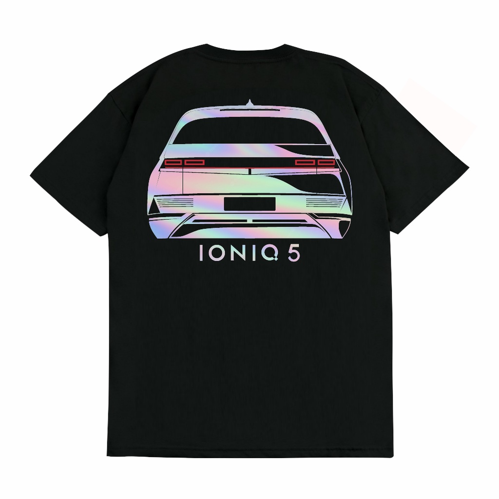 SAKAZUKI Kaos Baju Distro Katun Combed 24s Gambar Mobil HYUNDAI IONIQ 5 rear