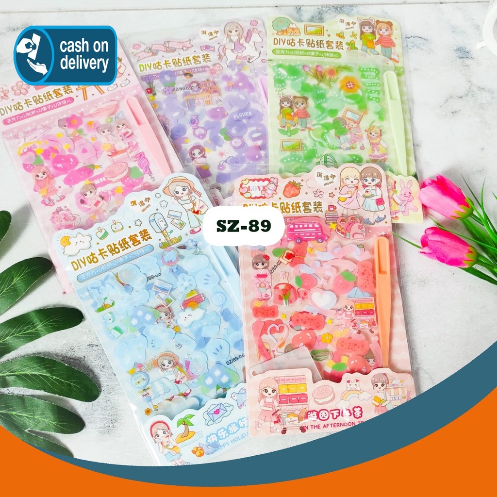 

STICKER DAN PINSET HAPPY FRUITY PARK KODE SZ-89 PAKET STIKER ALAT JURNALING UNIK LUCU IMUT KARAKTER GAMBAR