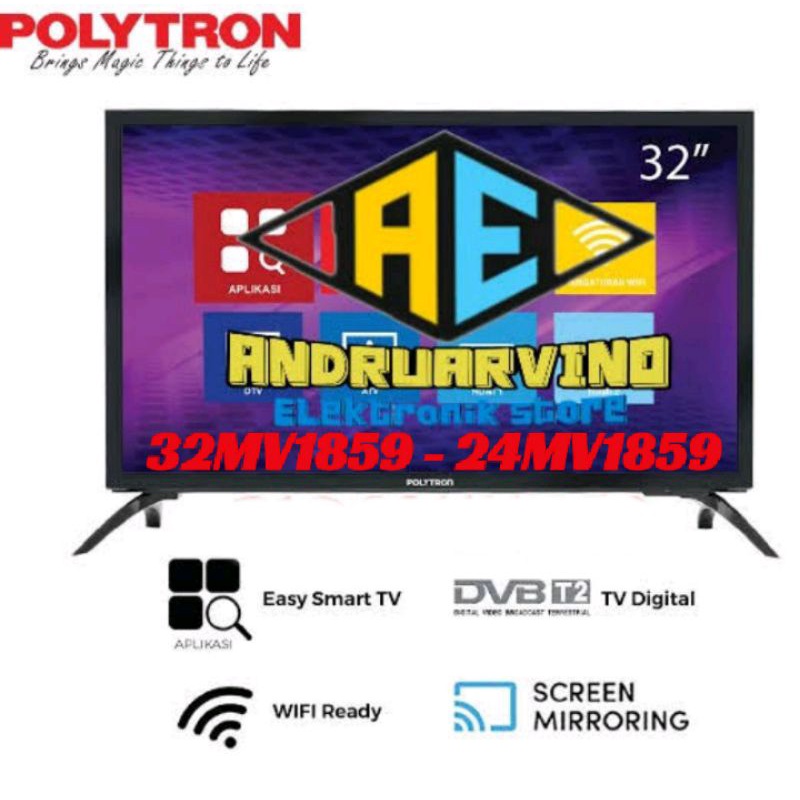 Polytron LED TV Easy Smart Digital TV 24 Inch & 32 Inch – PLD 32MV1859 & PLD24MV1859 New 2022