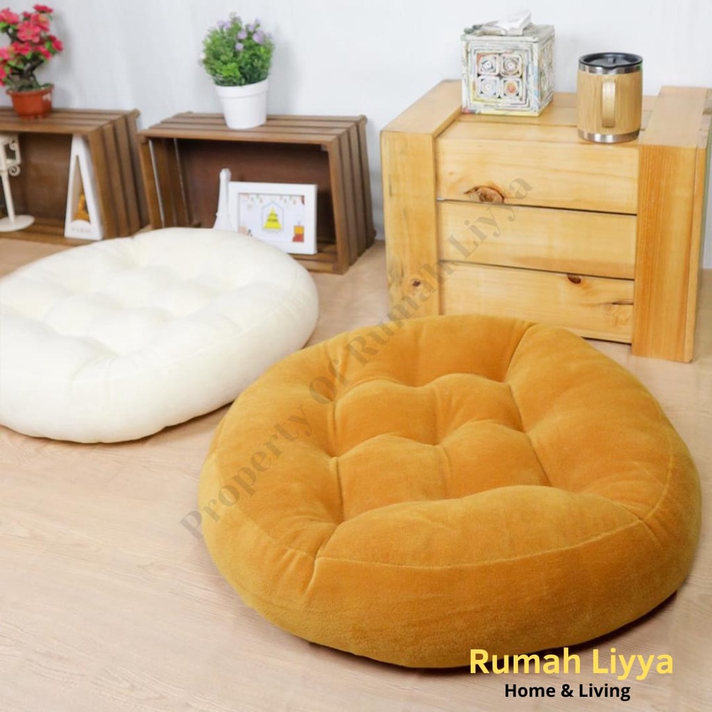 Jual RumahLiyya Cushion Ball Alas Bantal Duduk Bulat Lantai Kursi Sofa ...