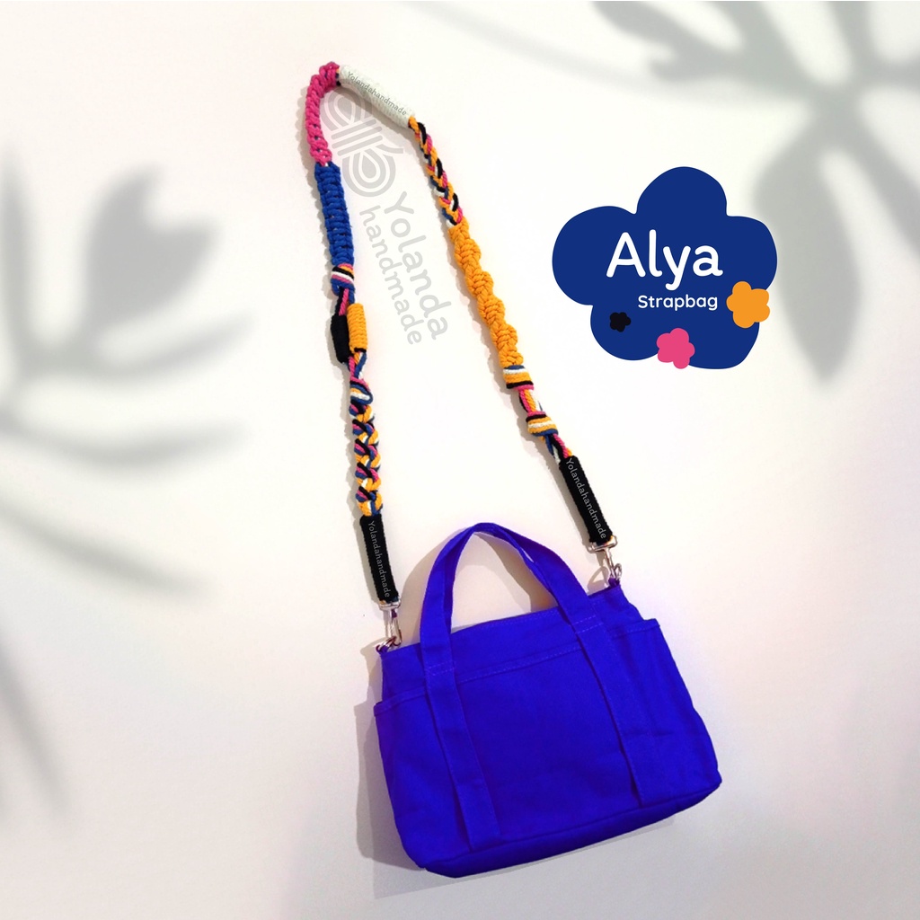 [TERMURAH] Tali Strap bag Macrame ALYA | Premium | Tali kamera | Strap Bag Lucu | Custom | Puffy Bag | Sling Bag | Pendek |COD