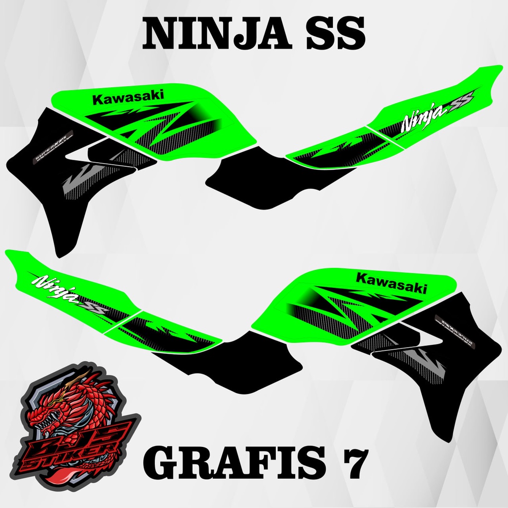 Striping ninja ss - Stiker Decal TRANSPARAN KAWASAKI NINJA SS GRAFIS 07