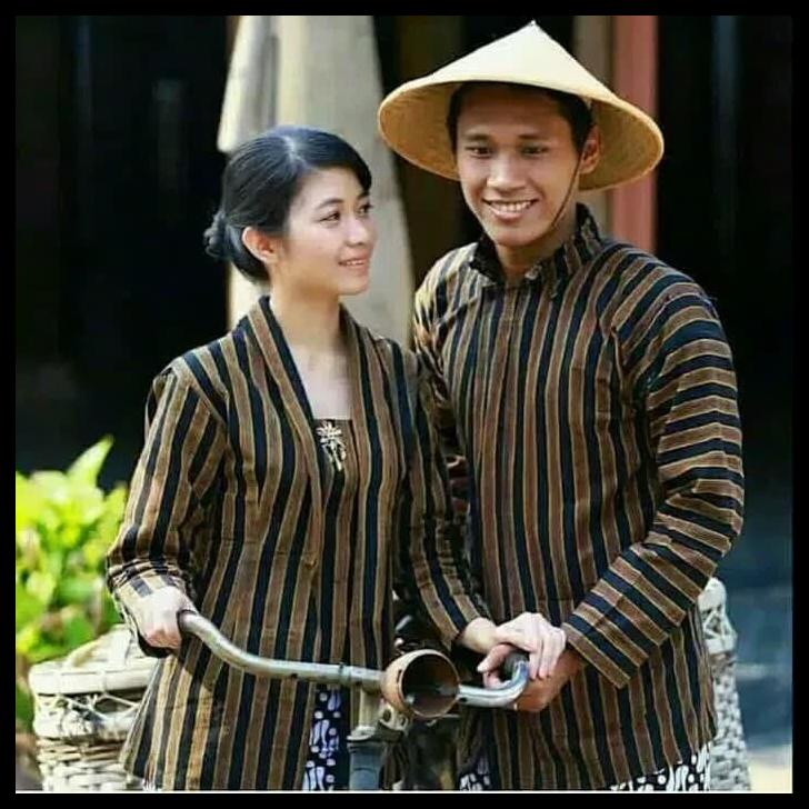 Baju Surjan Couple / Lurik Couple Pasangan Pria Dan Wanita