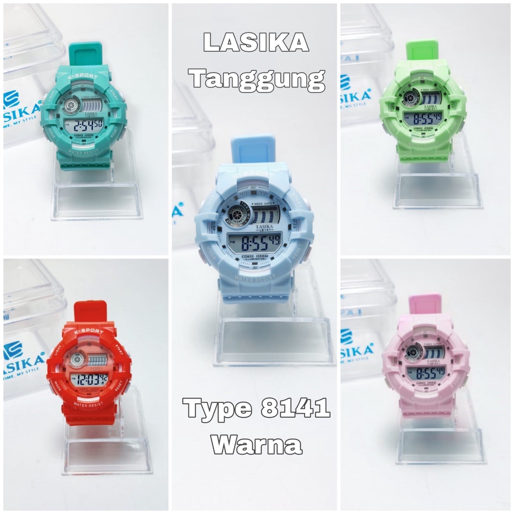 Jam Tangan Lasika Strap Rubber Anti Air | Jam Tangan Pria Digital 8141