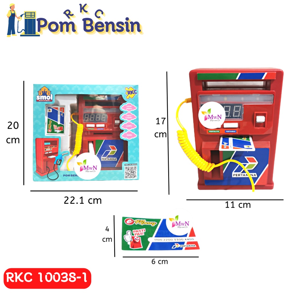 MWN Mainan Anak Pom Bensin Lampu dan Suara No.RKC 10038-1