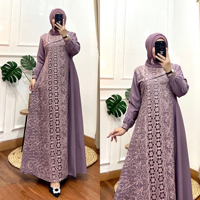 Luna dress gamis kondangan premium