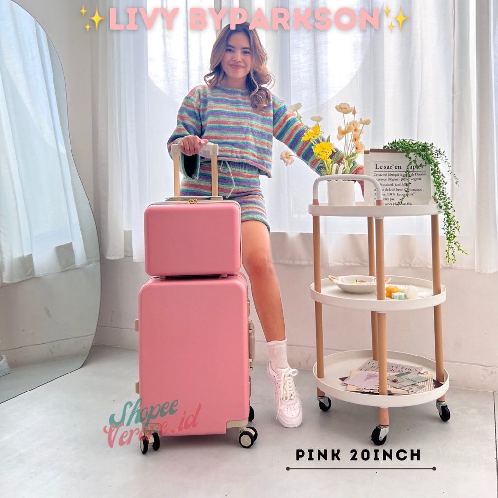 Koper Parkson LIVY Series 20 Inch Size Cabin dan 24 Inch Size Bagasi Koper Cabin TSA Lock Frame Aluminium SuitCase Koper Anti Pecah