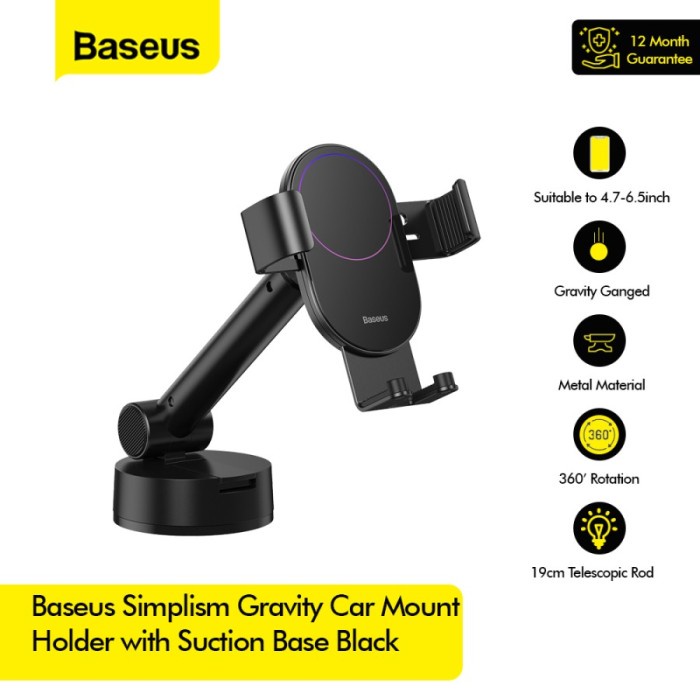 Tamo Baseus Simplism Gravity Car Mount Suction Base Phone Holder Suyl