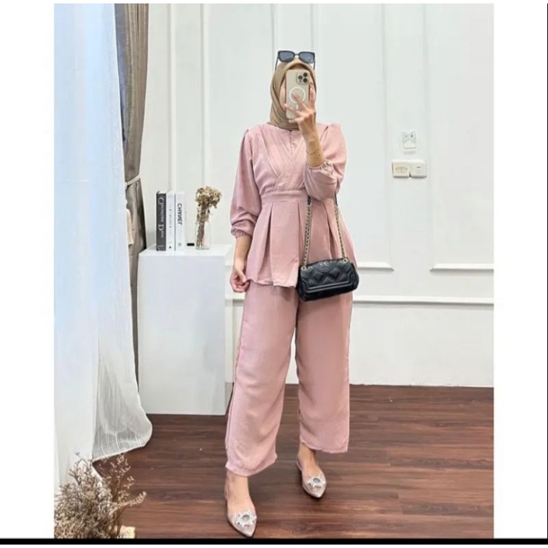 SONYA SET/SETELAN CRINKLE AIRFLO/SETELAN WANITA KEKINIAN