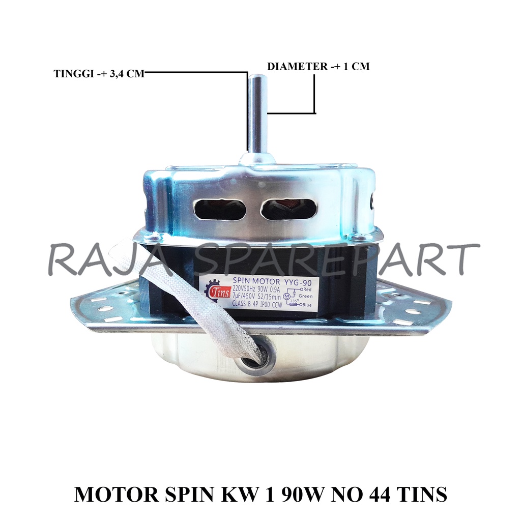 MOTOR SPIN/ DINAMO PENGERING LILITAN TEMBAGA 90W NO 44 MERK TINS