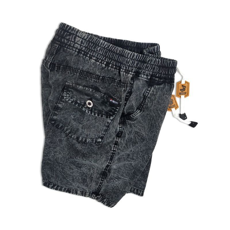 [BISA COD] Celana Jeans Pendek / Celana Pendek Boardshort / Kolor Pendek-Hitam BTS K