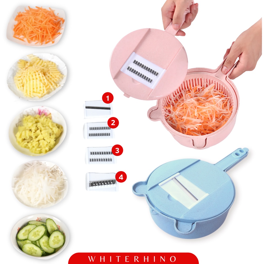 PRODUK- ALAT PEMOTONG SAYURAN MULTIFUCTIONAL CUTTER 12IN1WARNA HIJAU/ALAT PEMOTONG KENTANG/PARUTAN