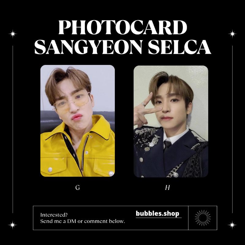 PHOTOCARD UNOFFICIAL SANGYEON THE BOYZ SELCA