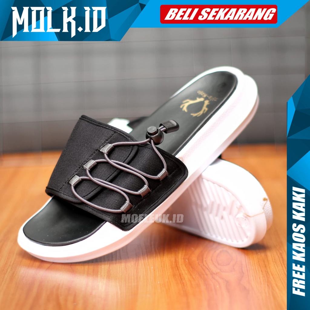 MOLK Sendal Slide Pria Original Distro Simple Sandal Slop Cowok Casual Santai Jalan Jalan Anti Slip