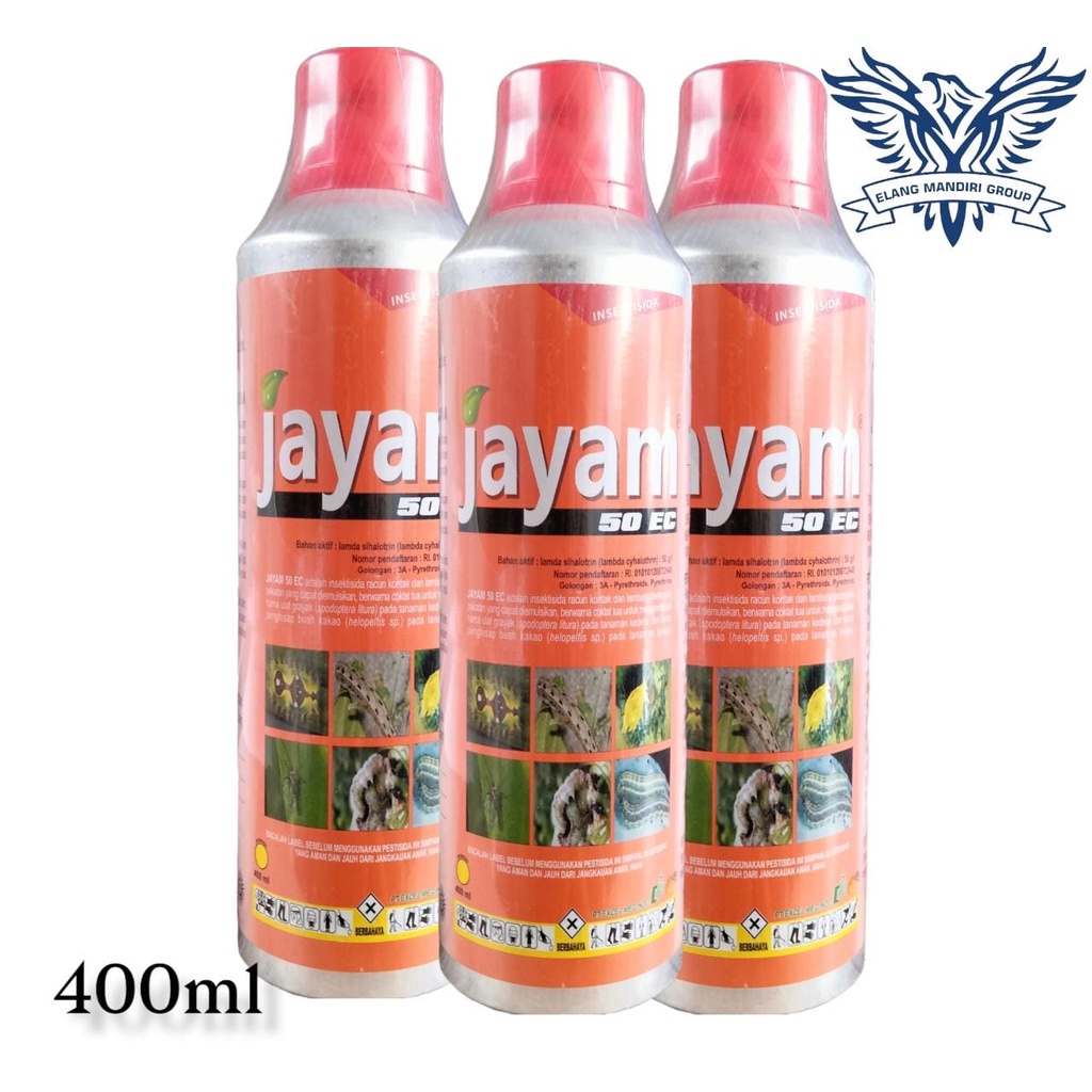 Insektisida JAYAM 50 EC 400ml Pembasmi Hama Ulat Gyarak Pada tanaman sayur dan buah Bahan Aktif Lamda Sihalotrin Matador Alika Almix Lynx Buana ABAMIX