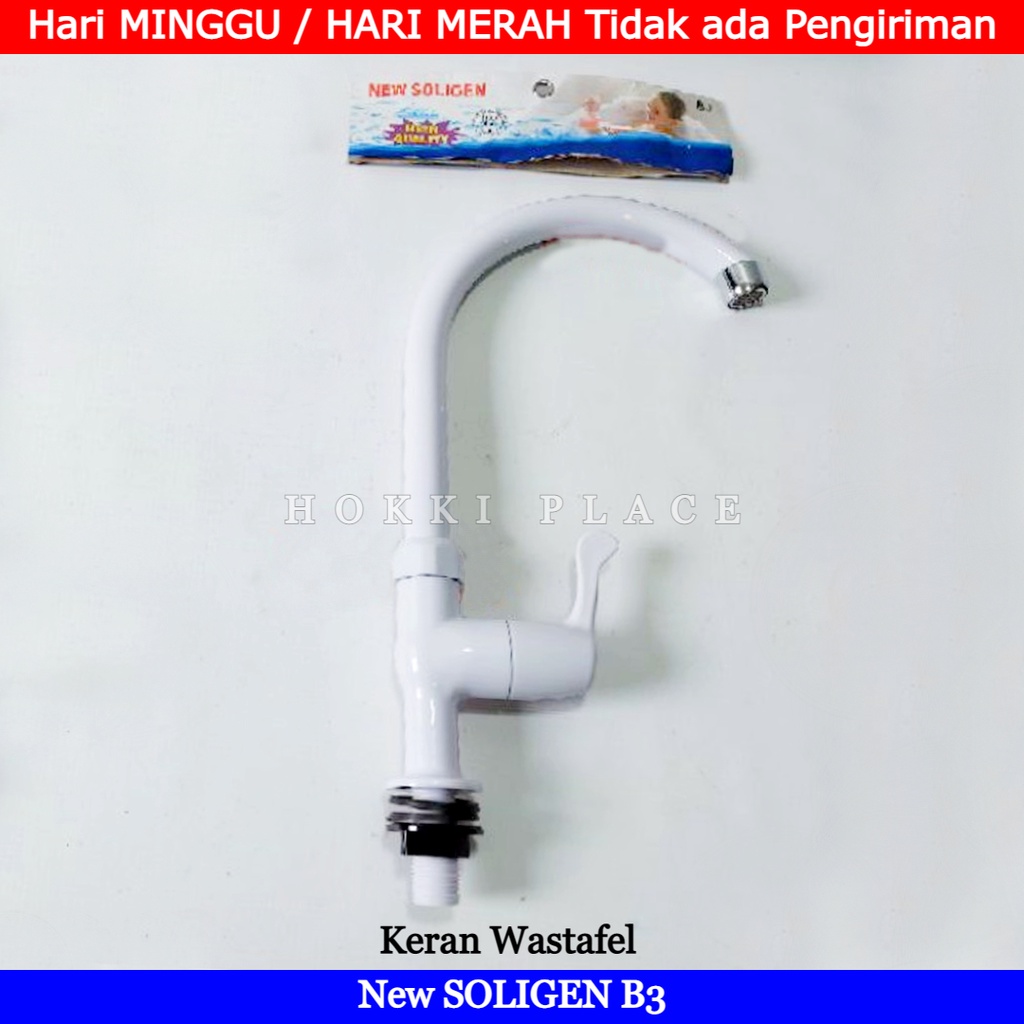 KRAN ANGSA PVC New SOLIGEN B3 1/2" KERAN BAK CUCI PIRING WASTAFEL
