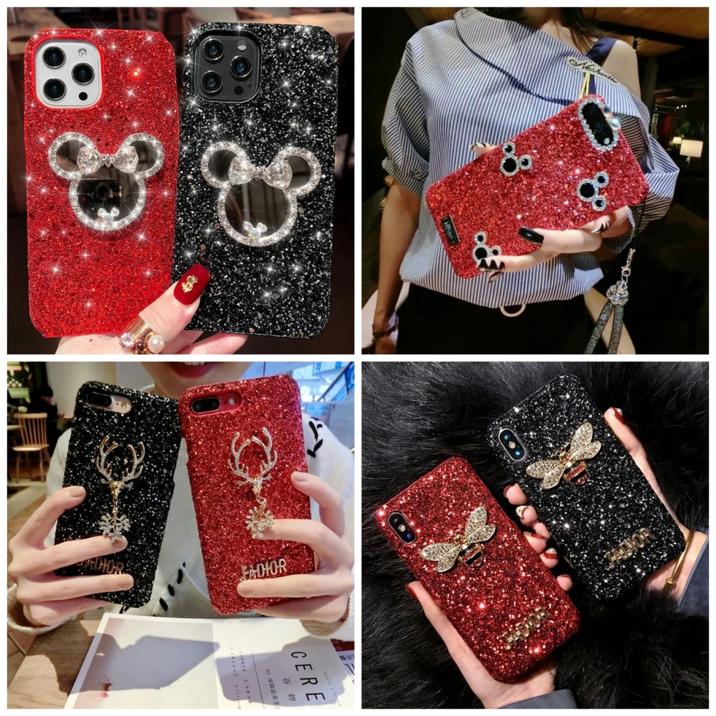 Casing Hp Custom Glitter Case Vivo Y71 Y81 Y83 Y91 Y91C Y93 Y95