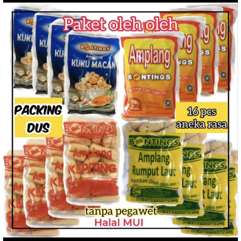 

Cemilan oleh-oleh BONTINGS amplang campur [Paket 1 kg]