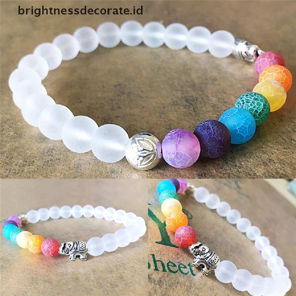 [Birth] Fashion 7cakar Gajah Pesona Manik-Manik Gelang Mala Beads Yoga Energi Gelang Perhiasan [ID]