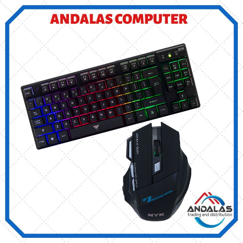 PAKET COMBO KEYBOARD MOUSE GAMING GAME RGB NYK K-01 G-07 NEMESIS WIRED