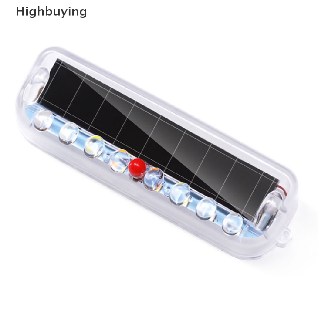 Hbid Solar LED Alarm Maling Mobil 10led Lampu Peringatan Anti Maling Lampu Getar Glory