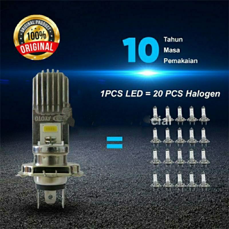 Lampu LED motor depan matic bebek SUPER TERANG untuk semua motor  soket H 6