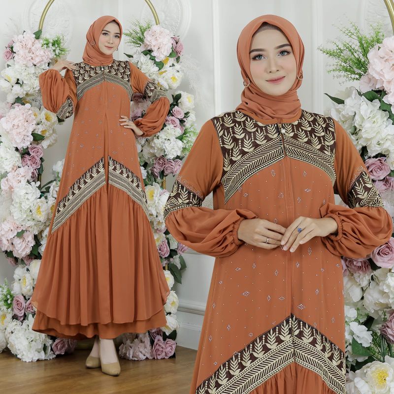 Canami GAMIS ABAYA TURKEY BUSUI BORDIR MARCELLA WARNA