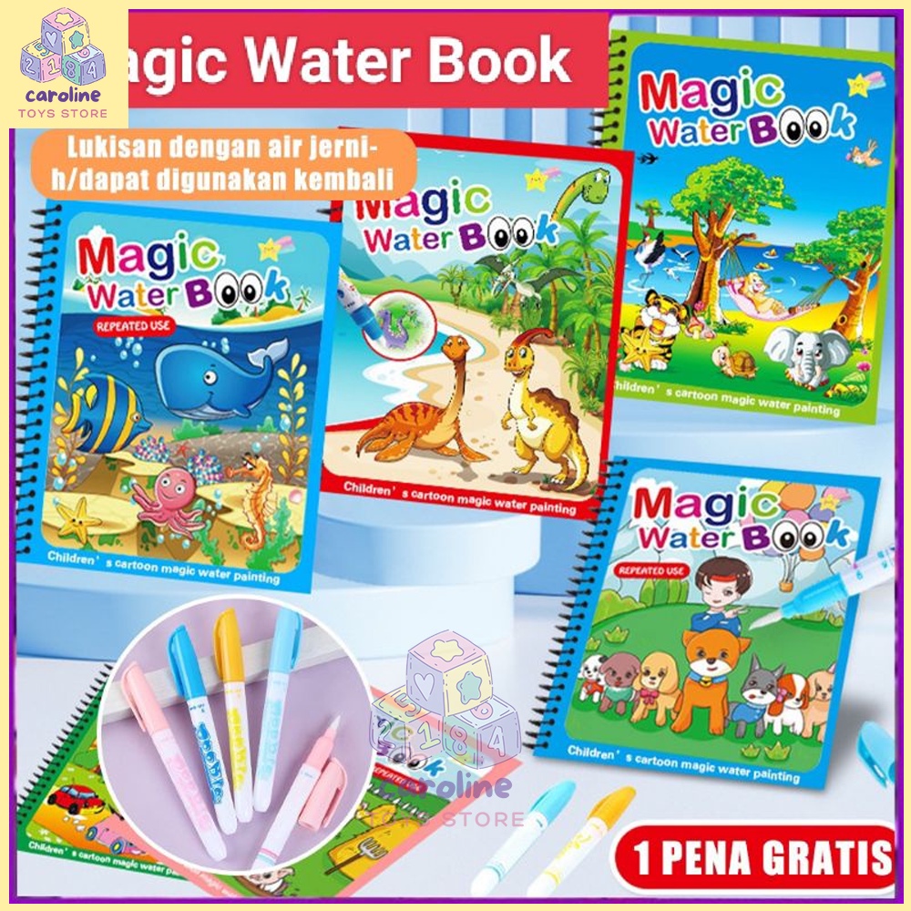 

Magic Water Drawing Buku Gambar Mewarnai Edukasi Painting Book