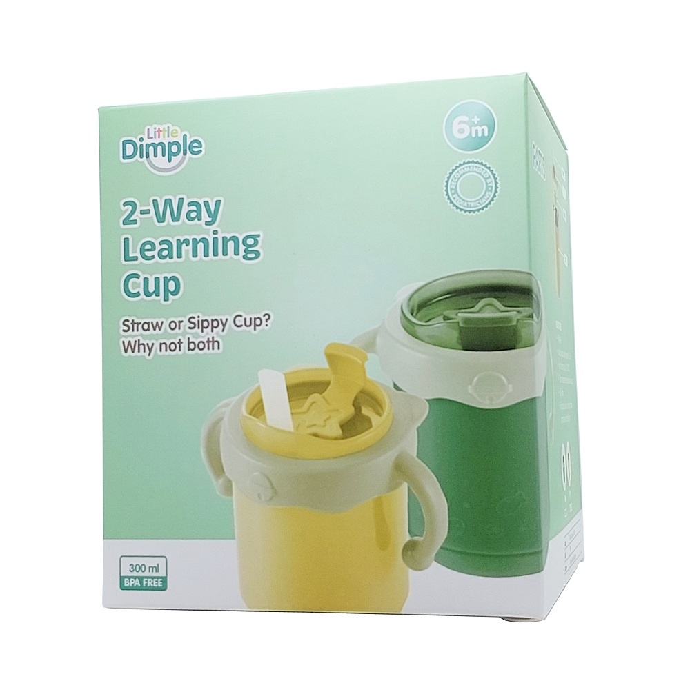 Little Dimple Stainless Two Way Learning Cup Straw Sippy with Handle